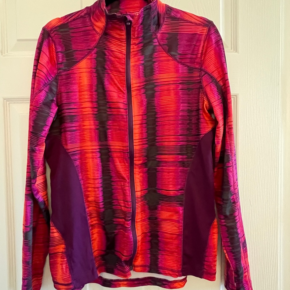 tek gear pink and purple athletic zip jacket